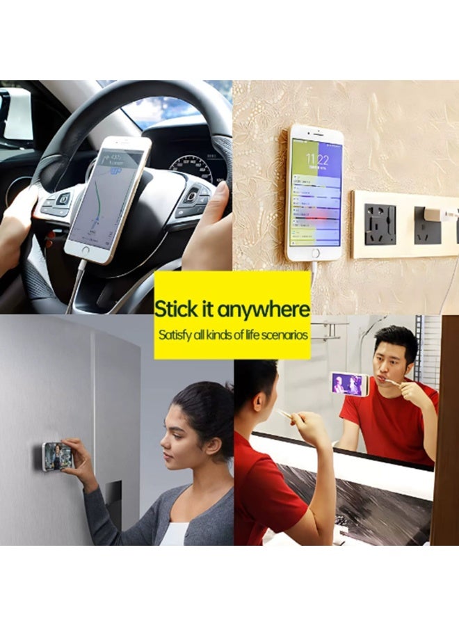 Generic 4 Pcs Silicone Suction Cup Phone Case Holder, Smartphone Silicone Adhesive Phone Accessories, Hands-Free Mirror Shower Selfie Phone Holder, (Purple， Rose Red ，Deep Pink ，Light Pink)  - Image 5