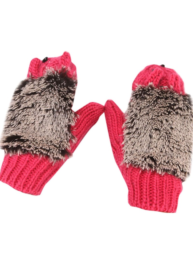GGOOT Winter Gloves For Women Warm Glove Windproof Elastic Texting Black Gloves Gift For Womens KhG443 (Hot Pink, One Size)  - Image 2