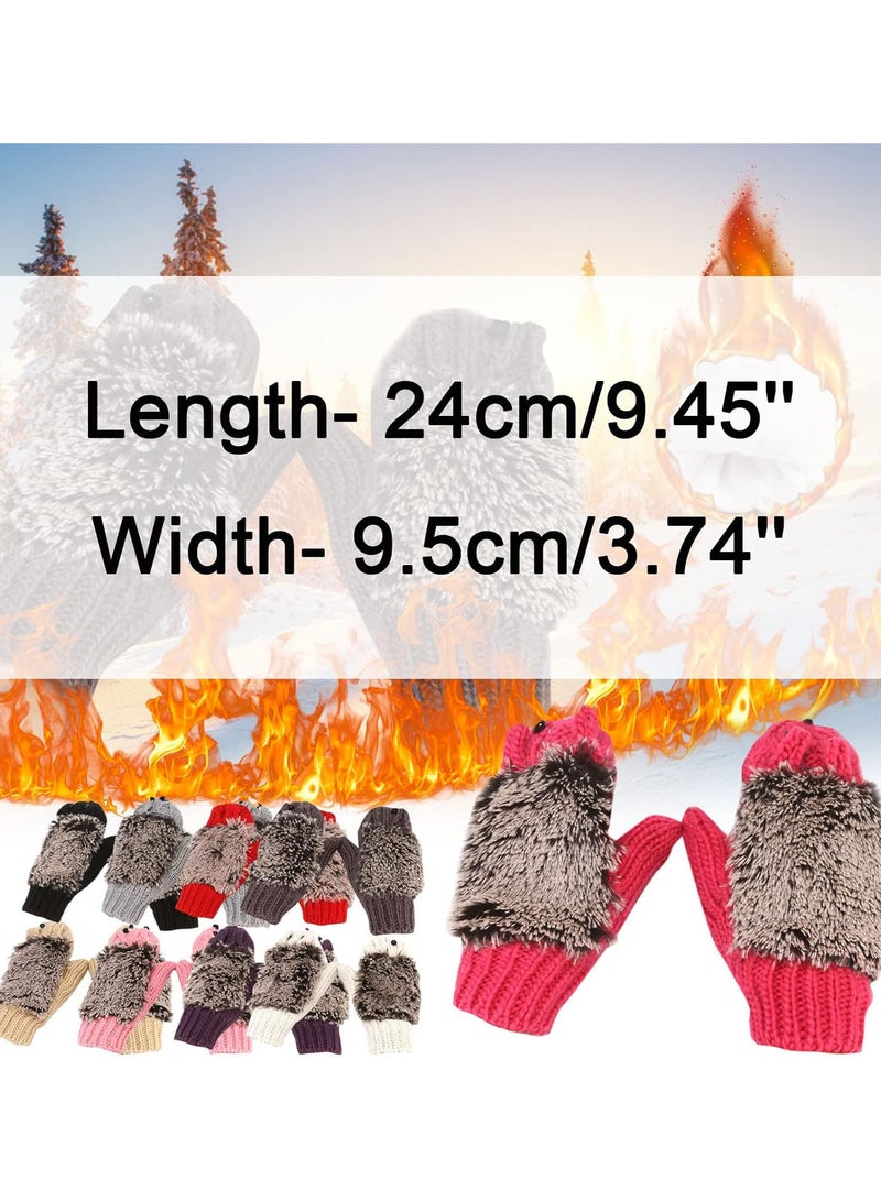 GGOOT Winter Gloves For Women Warm Glove Windproof Elastic Texting Black Gloves Gift For Womens KhG443 (Hot Pink, One Size)  - Image 5