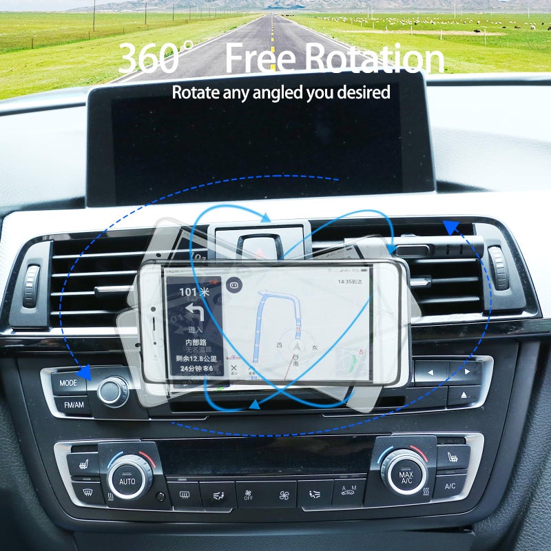 LLKUANG حامل هاتف محمول للسيارة متوافق مع BMW 3 4 سلسلة M3 M4 F30 F31 F32 F33 F34 F36 F80 F82 F83 حامل هاتف دوار بزاوية 360 درجة ملحقات (مغناطيس) مقترح شراء النمط B - Image 3