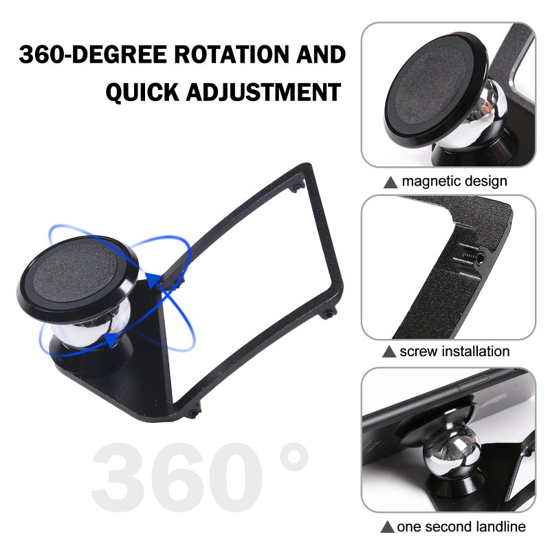 LLKUANG حامل هاتف محمول للسيارة متوافق مع BMW 3 4 سلسلة M3 M4 F30 F31 F32 F33 F34 F36 F80 F82 F83 حامل هاتف دوار بزاوية 360 درجة ملحقات (مغناطيس) مقترح شراء النمط B - Image 5