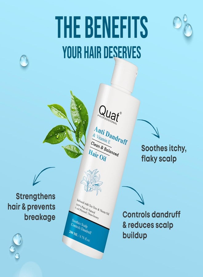 QUAT Anti Dandruff & Vitamin E Hair Growth Oil, Clean & Balanced Hair, Hair Oil (200 ml) - Image 4