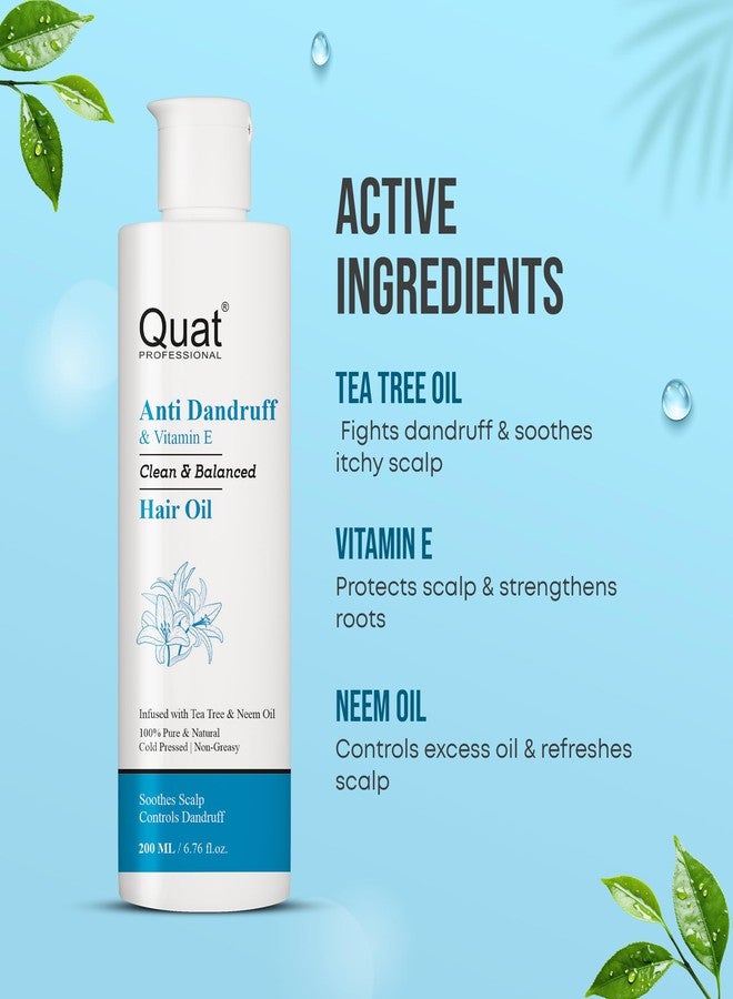 QUAT Anti Dandruff & Vitamin E Hair Growth Oil, Clean & Balanced Hair, Hair Oil (200 ml) - Image 3
