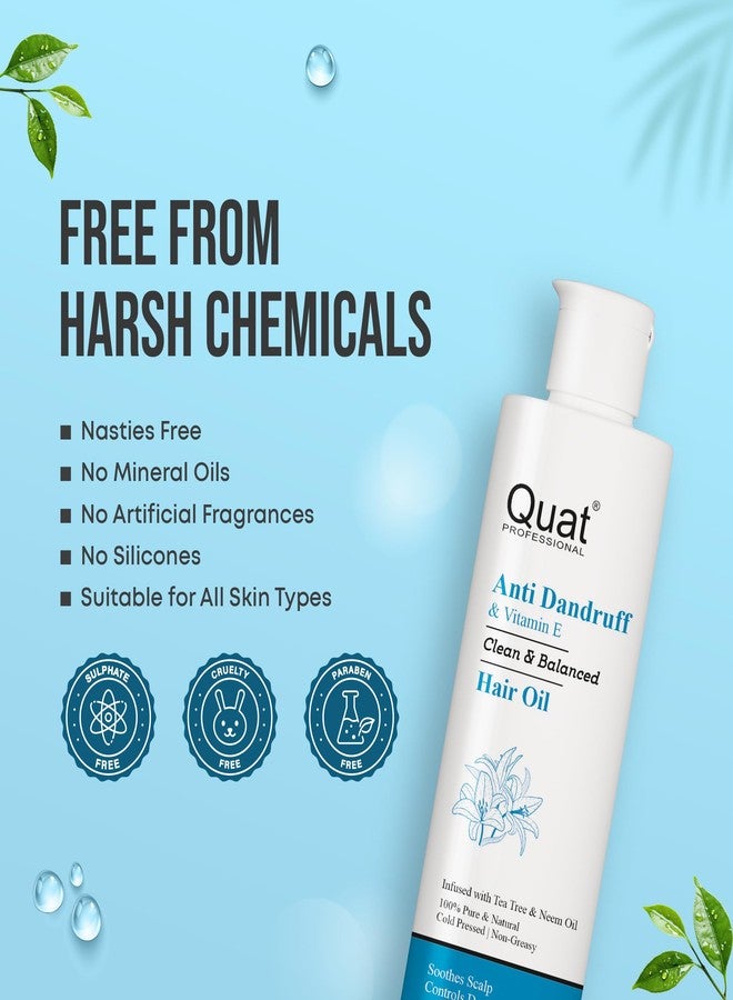 QUAT Anti Dandruff & Vitamin E Hair Growth Oil, Clean & Balanced Hair, Hair Oil (200 ml) - Image 2