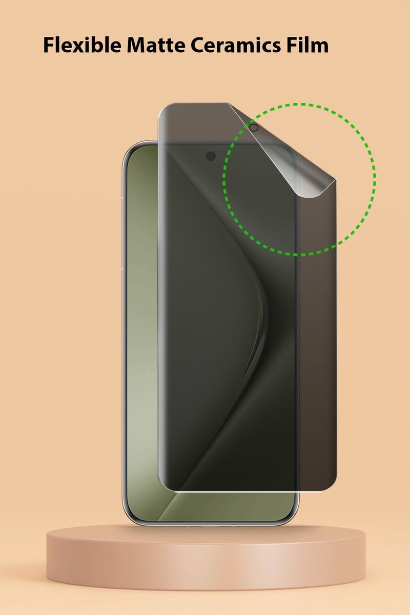 Techie Huawei Pura 70 Pro / Pura 70 Ultra 5G 2024 Full Cover Matte Ceramic Privacy Screen Protector - Explosion-Proof, Anti-Bubble, Anti-Fingerprint - Image 4