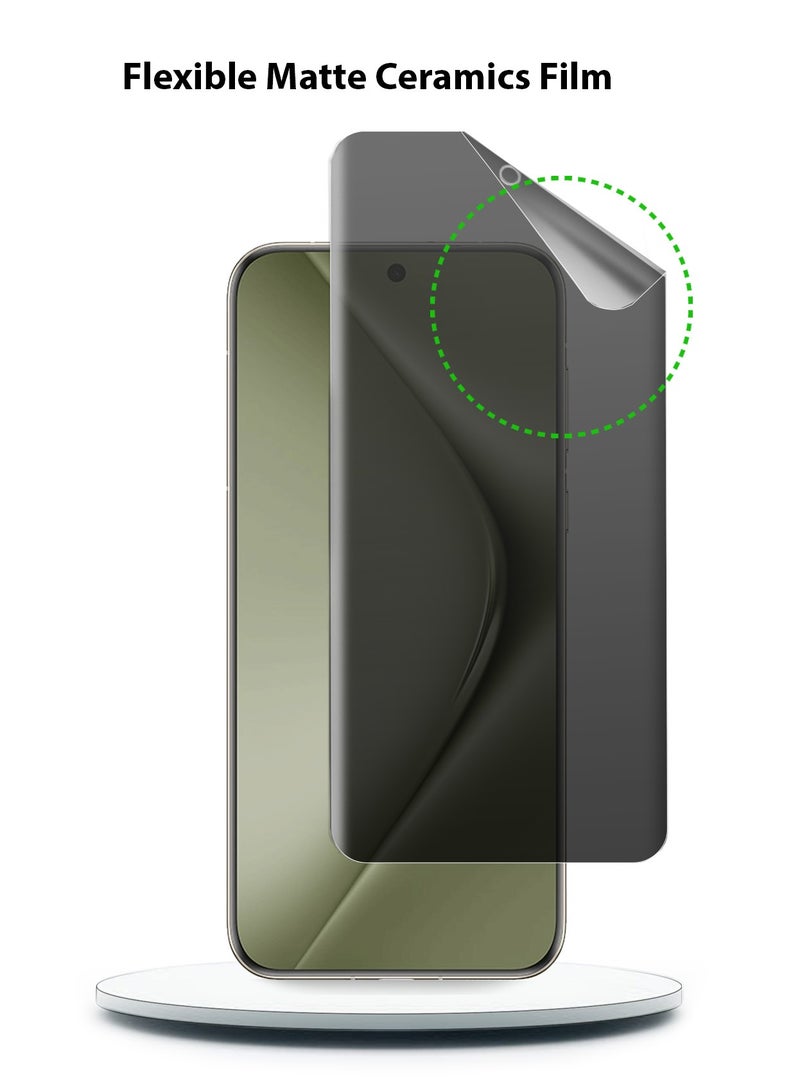 Techie Huawei Pura 70 Pro / Pura 70 Ultra 5G 2024 Full Cover Matte Ceramic Privacy Screen Protector - Explosion-Proof, Anti-Bubble, Anti-Fingerprint  - Image 4