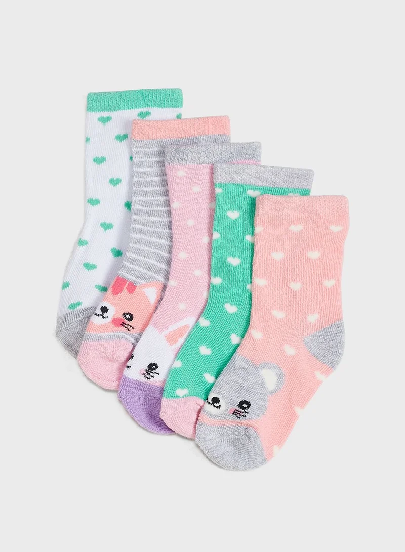 MINOTI Infant 5 Pack Assorted Socks