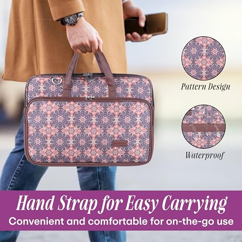 Protecta Stride Floral Printed Laptop Messenger Bag for Men and Women for Office 16 inch Use Macbook Office Briefcase Bag Print Padded Sleeve Straps Durable Design Lightweight 18L Vintage Print - Image 4
