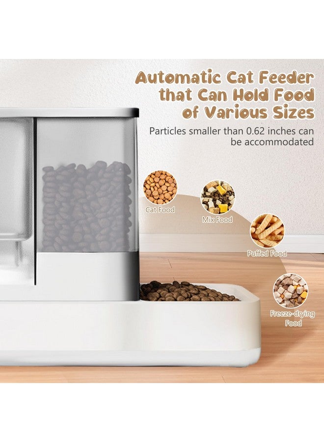 GearRoot GearRoot Automatic Cat Feeder and Water Dispenser, 2 in 1 Gravity Pet Food Feeder and Water Dispenser Detachable Cat Food Dispenser for Small Dogs and Cats, White - Image 5