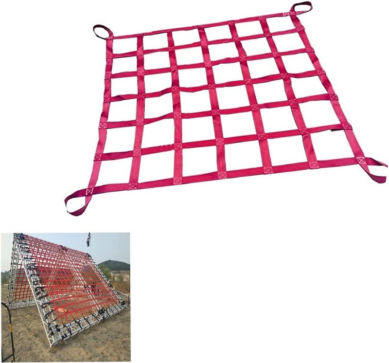 net,Cargo Net, Lifting Cargo Net - Elastic Cargo Netting， Nylon Cargo Lifting Net， Cargo Lifting Bag, Strong Load-Bearing Material Handling Straps, Loading and Unloading Heavy Objects(4 X 4M/Mesh 20cm - Image 1