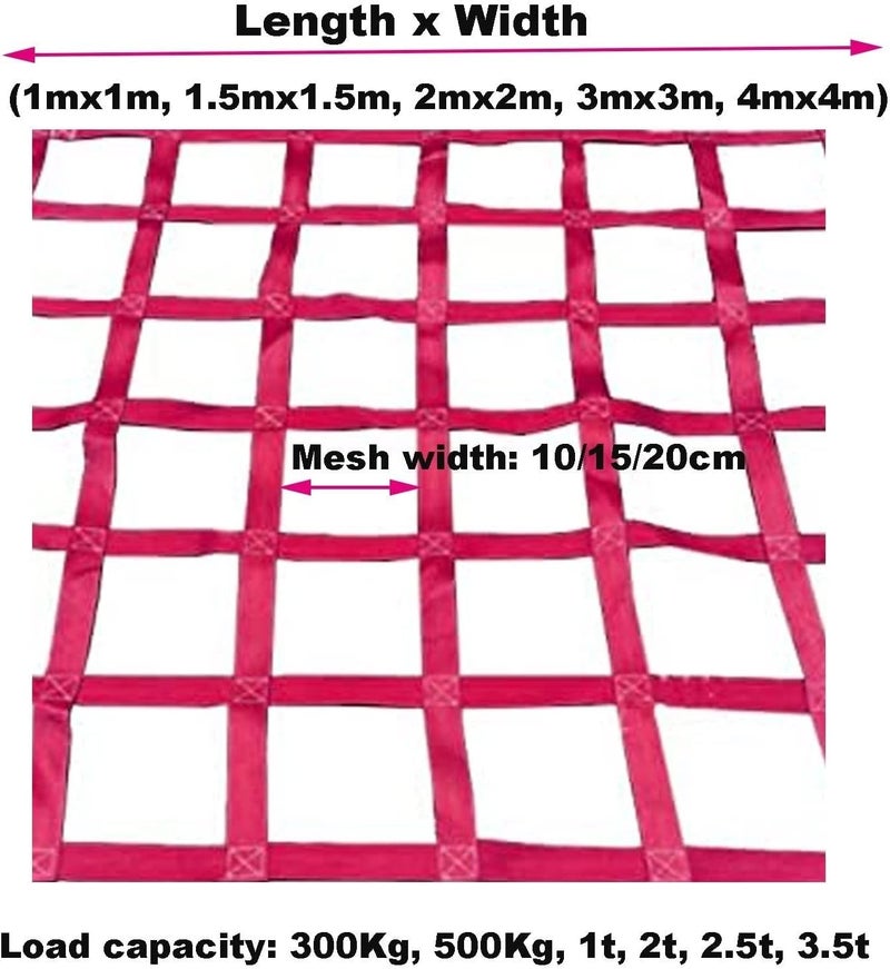 net,Cargo Net, Lifting Cargo Net - Elastic Cargo Netting， Nylon Cargo Lifting Net， Cargo Lifting Bag, Strong Load-Bearing Material Handling Straps, Loading and Unloading Heavy Objects(4 X 4M/Mesh 20cm - Image 3