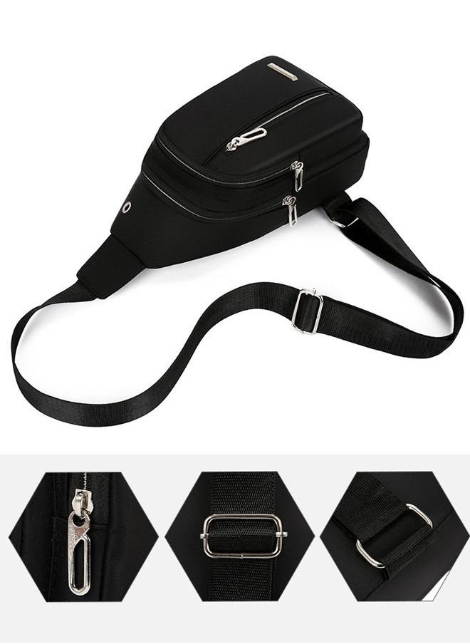 DUNISO - Waterproof Sling Bag Crossbody Backpack for Men Sling Backpack Hiking Daypack Multipurpose Cross Body Chest Bag With USB Charging Port - Image 1