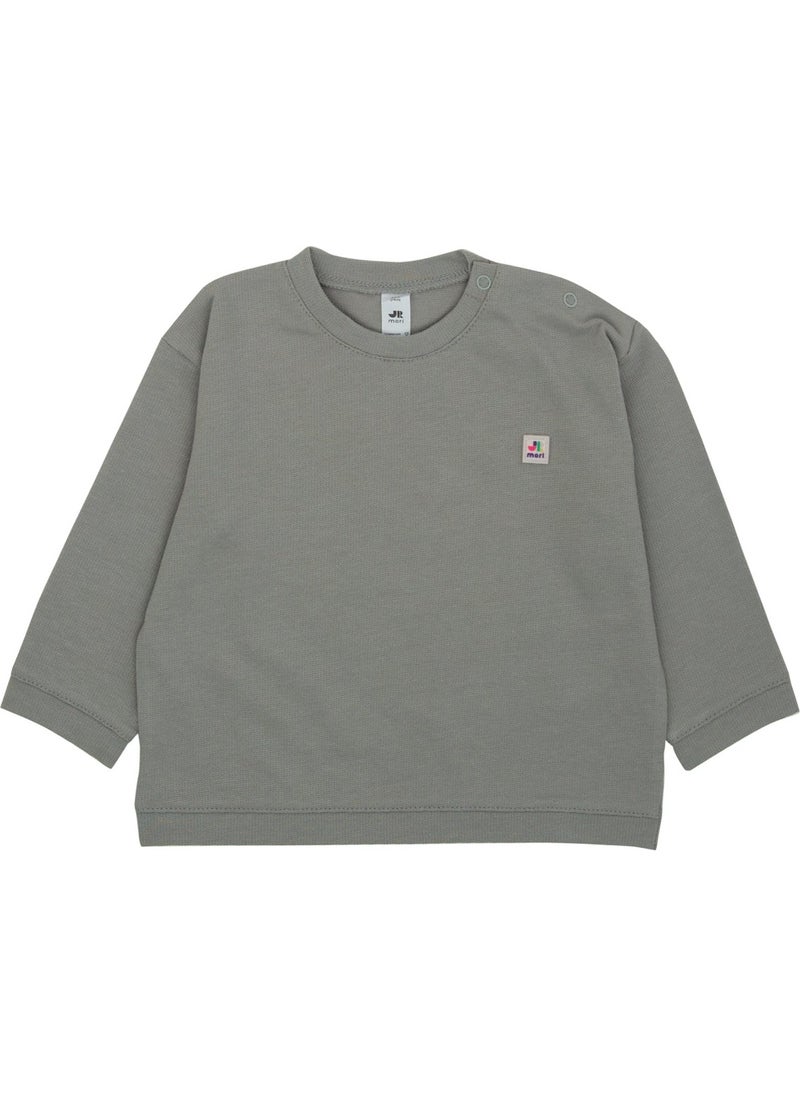 Jrmori Basic Sweatshirt with Snap on Shoulders  - Image 1