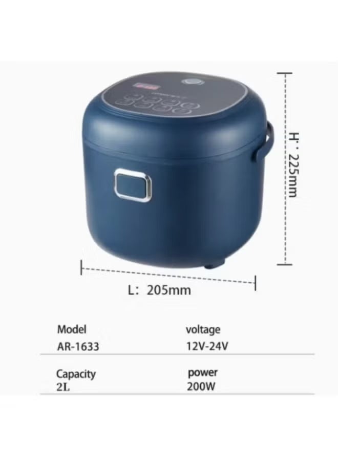 بلو فاير جهاز طبخ الأرز الكهربائي الصغير المحمول للسفر والاستخدام في السيارة | قدر طبخ مدمج سريع التسخين مع خاصية التبخير والحفاظ على السخونة للمنزل والمكتب والتخييم والرحلات - Image 3