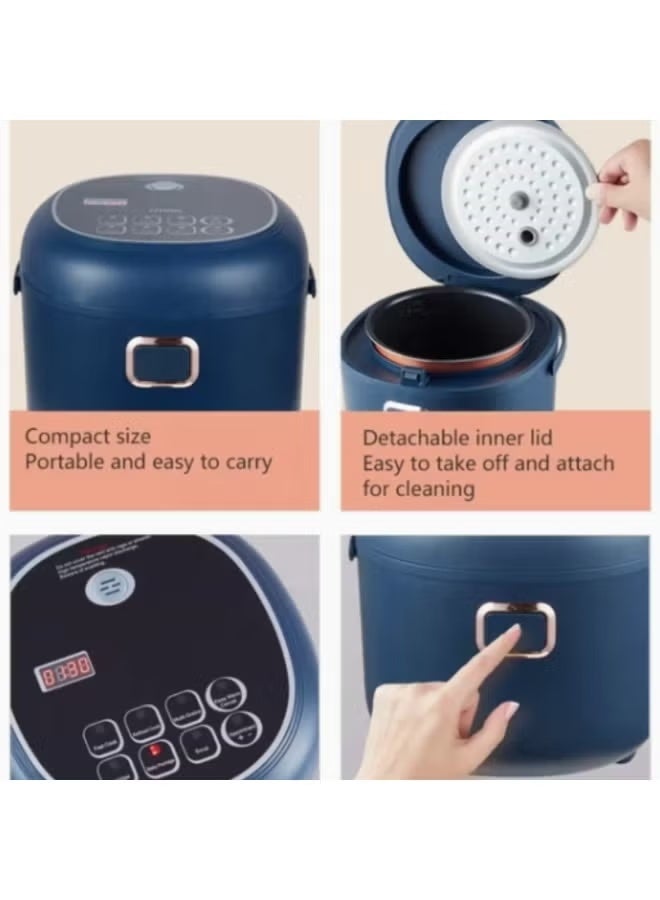 بلو فاير جهاز طبخ الأرز الكهربائي الصغير المحمول للسفر والاستخدام في السيارة | قدر طبخ مدمج سريع التسخين مع خاصية التبخير والحفاظ على السخونة للمنزل والمكتب والتخييم والرحلات - Image 5