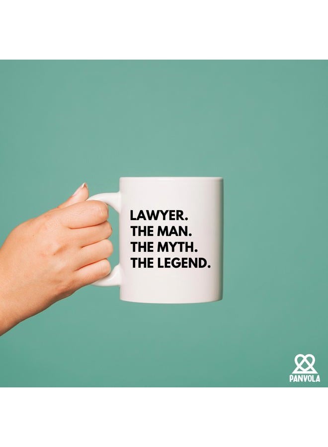 Panvola Lawyer Mug The Man Myth Legend Law Students Judge Gifts Ceramic Mug Law School Graduation Gift 11 ounces Coffee Cup - Image 4