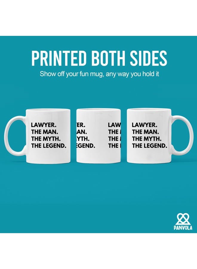 Panvola Lawyer Mug The Man Myth Legend Law Students Judge Gifts Ceramic Mug Law School Graduation Gift 11 ounces Coffee Cup - Image 3