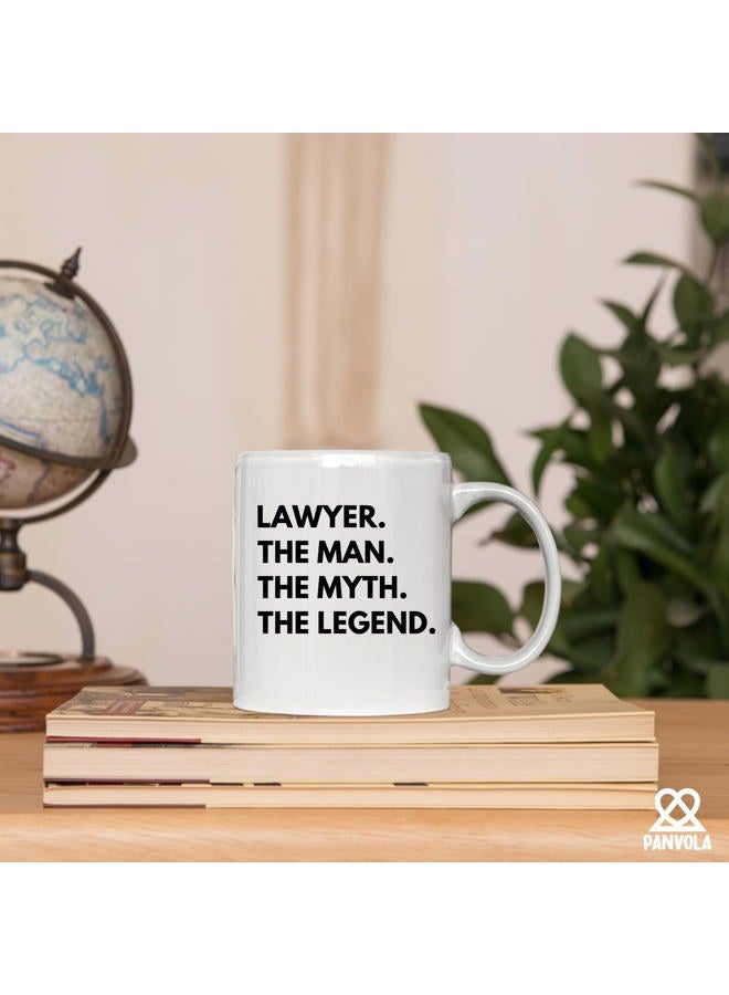 Panvola Lawyer Mug The Man Myth Legend Law Students Judge Gifts Ceramic Mug Law School Graduation Gift 11 ounces Coffee Cup - Image 5
