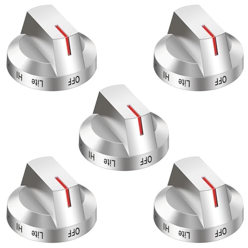 EIOLWJIEO DG94-03500A/Z for Samsung Gas Stove Knob Replacement, DG94-03500U DG94-03500A DG94-04396A Range Oven Knobs, Compatible with NX60T8111SS NX60T8311SS NX60T8711SS Etc, 5 Pack - Image 1