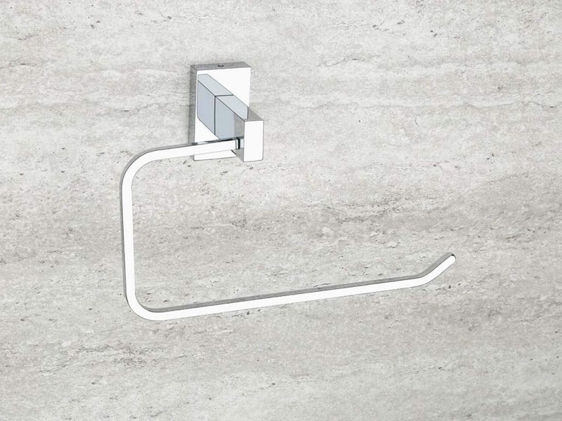 iSTAR حلقة مناديل مربعة من الفولاذ المقاوم للصدأ بدرجة 304 بتشطيب كروم | حامل منشفة | شماعة منشفة فضية (عبوة من 1) - Image 4