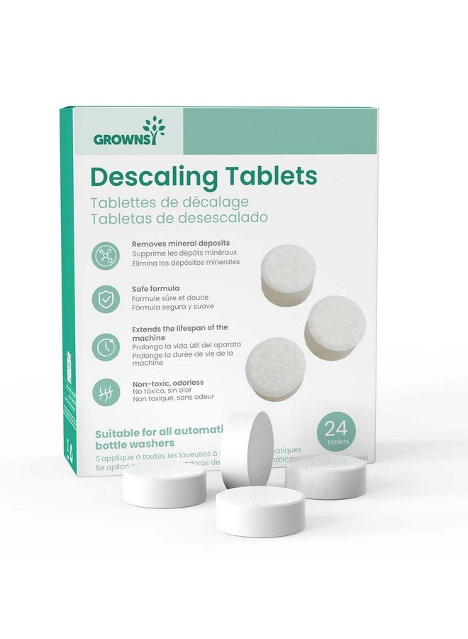 GROWNSY GROWNSY Descaler Tablets, 24 Descaling Tablets Compatible with Momcozy, Baby Brezza, Papablic Bottle Washer, Effective for Bottle Washer, Warmer, Sterilizer, Formula Maker & Baby Feeding Essentials  - Image 1