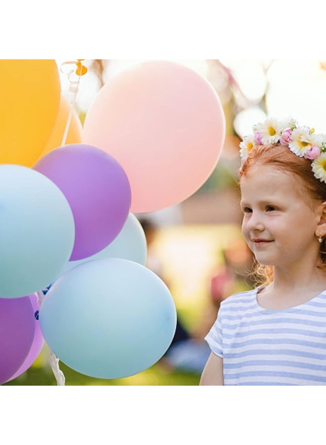 سكاي تاتش مجموعة من 100 بالون باستيل من اللاتكس الفاخر لحفلات أعياد الميلاد وحفلات استقبال المولود وحفلات الزفاف وديكورات الحفلات بألوان الماكرون الناعمة مثالية لأكاليل البالونات وخلفيات الصور - Image 4