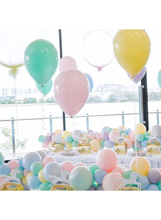 سكاي تاتش مجموعة من 100 بالون باستيل من اللاتكس الفاخر لحفلات أعياد الميلاد وحفلات استقبال المولود وحفلات الزفاف وديكورات الحفلات بألوان الماكرون الناعمة مثالية لأكاليل البالونات وخلفيات الصور - Image 3