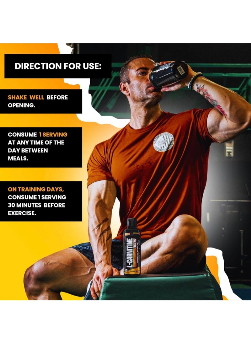 Nutrex Research - L-CARNITINE 3000 LIQUID PASSIONFRUIT GUAVA 465ML 31 SERVINGS - Image 1