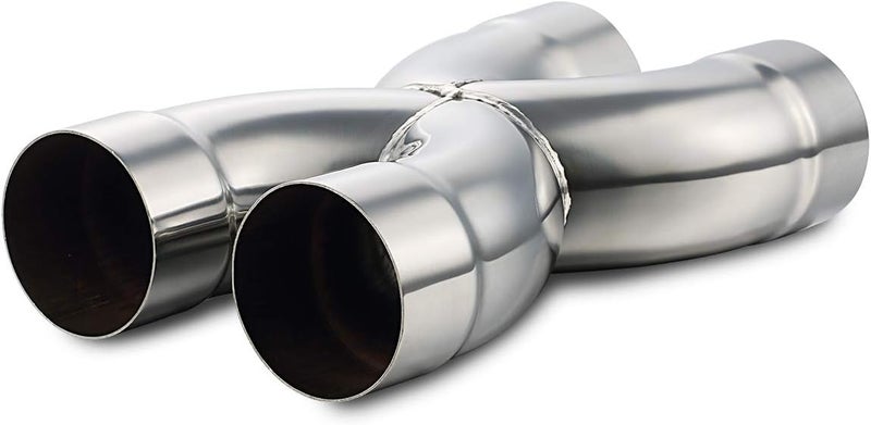 LCGP Universal 3" In/Out Crossover X Pipe 12" Length Stainless Steel Exhaust Pipe - Image 4
