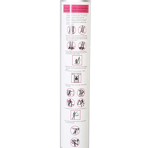 GRAZIA 7-Step Foldable Aluminium Ladder Telescopic, Silver - Image 5