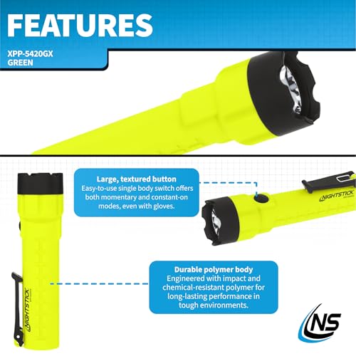 Nightstick XPP-5420GX UL913 Intrinsically Safe Flashlight, Green/Black - Image 3