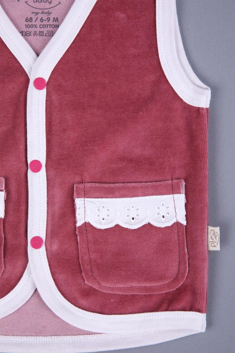 بيبي هولا Velvet Pocketed Baby Kids Vest 1701