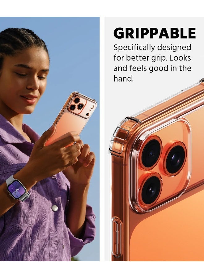 جراب iPhone 17 Pro، جراب TPU شفاف مرن رفيع للغاية ومقاوم للخدش من مادة هلامية مطاطية ناعمة من السيليكون لهاتف iPhone 17 Pro مقاس 6.3 بوصة، شفاف - Image 4