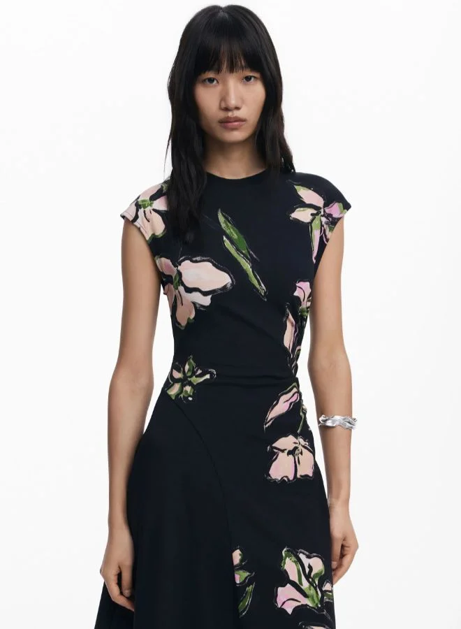 DESIGUAL Irregular Floral Dress