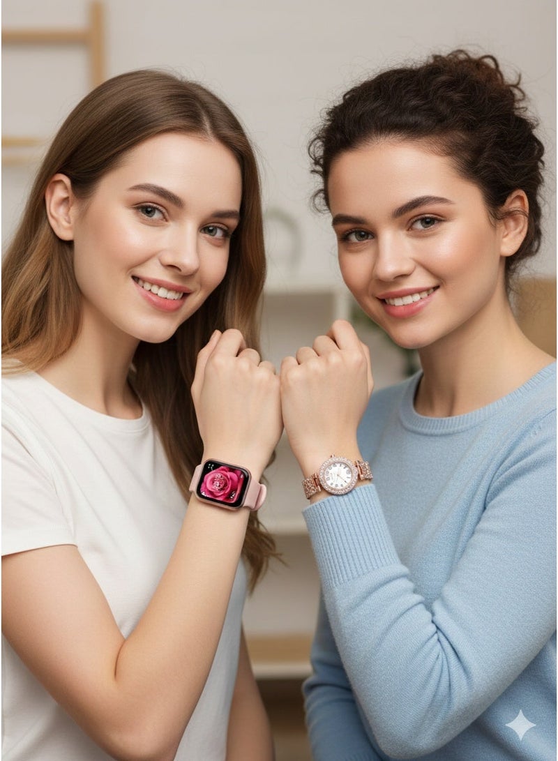 ويزمي ساعة Wisme X 60 mini الذكية باللون الوردي - Image 3