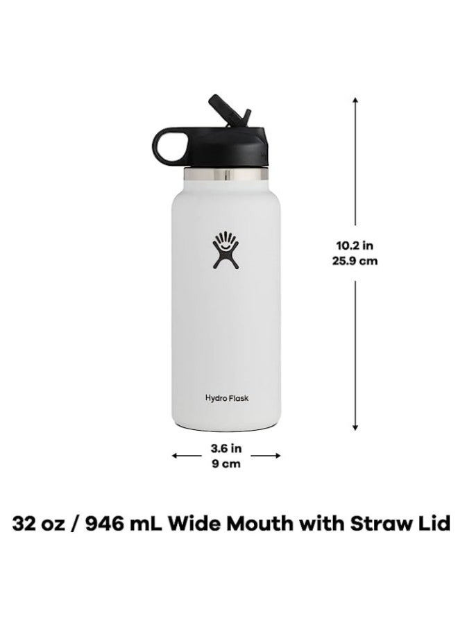 Hydro Flask Stainless Steel Vacuum Insulated Water Bottle Outdoor Sports Kettle Thermos Cup 946ml 32oz White  - Image 2
