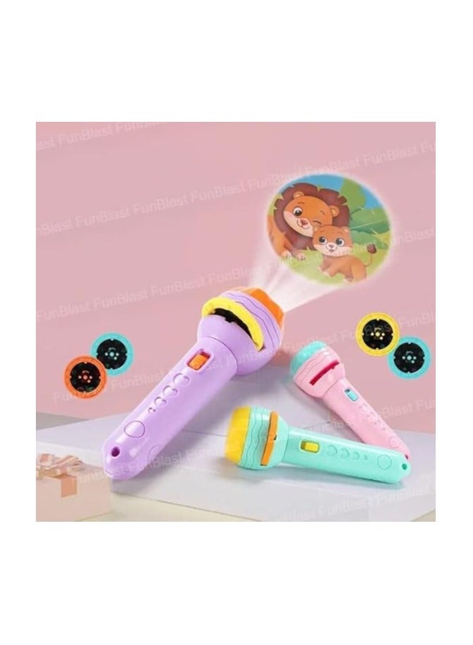 Niyam Mini 3 Slide 24 Pattern Flash Light Projector tourch for Kids Projection Light Toy Flashlight Lamp Students Education Learning Night Light (24 Patterns, 3 Slids)  - Image 4