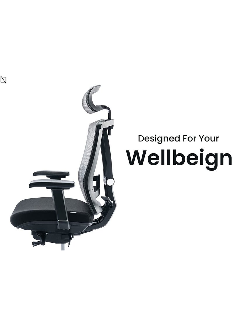 NAVODESK HALO Chair Premium Ergonomic Gaming & Office Chair with Multi Adjustable Features by Navodesk (Pure Black)  - Image 4