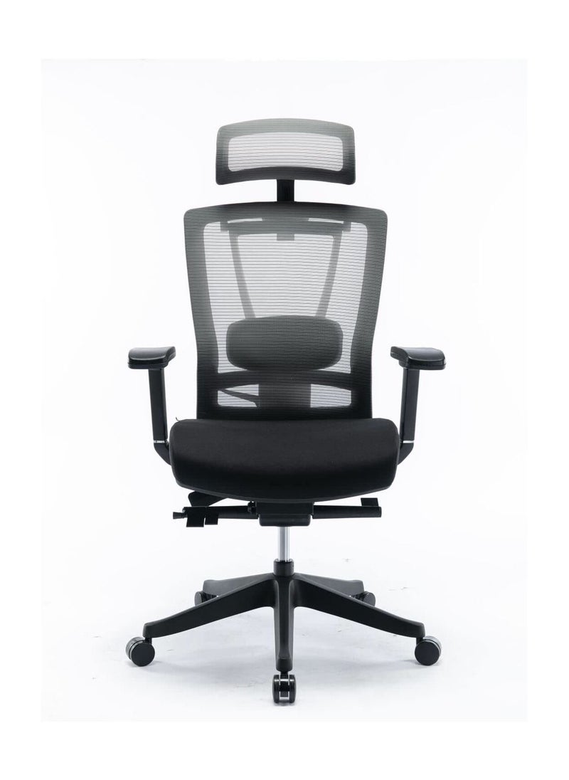NAVODESK HALO Chair Premium Ergonomic Gaming & Office Chair with Multi Adjustable Features by Navodesk (Pure Black)  - Image 1