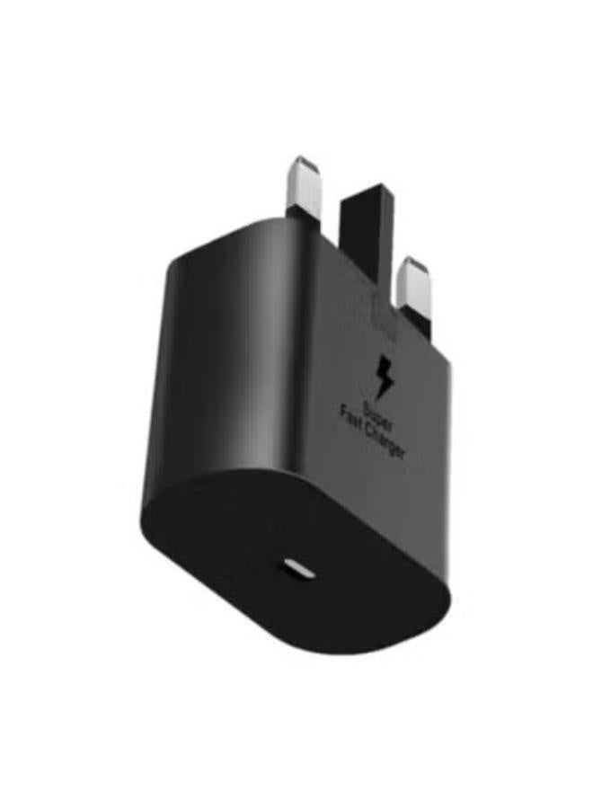 25W Type-C Super Fast Charger, Compatible with Android for Samsung Galaxy S23 Ultra/S23/S23+/S22/S22 Ultra/S22+/Note 10/20/S20/S21/Tab S7/S8, Black - Image 1