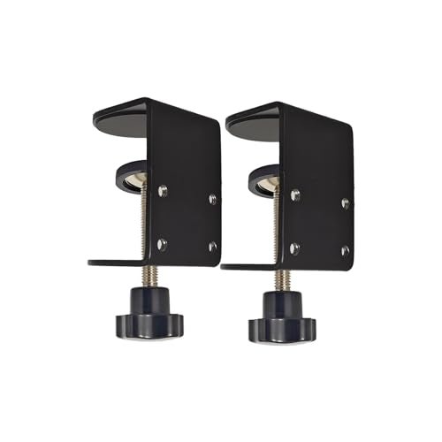 Jhanw Small C Clamps 2 Inch with 4 Small Holes in the Back, 2-Pack Adjustable Desk C-Clamp for Range 0.39"~2", Versatile Clamp for Brake, Parts Assembly, Fastening, Welding, Woodwork, Metal Work - Image 1