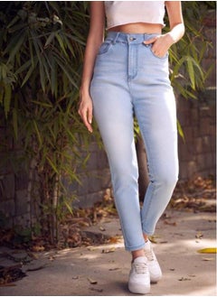 Styli High Rise Skinny Faded Stretchable Jeans by Styli  - Image 1