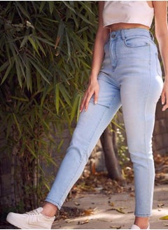 Styli High Rise Skinny Faded Stretchable Jeans by Styli  - Image 2