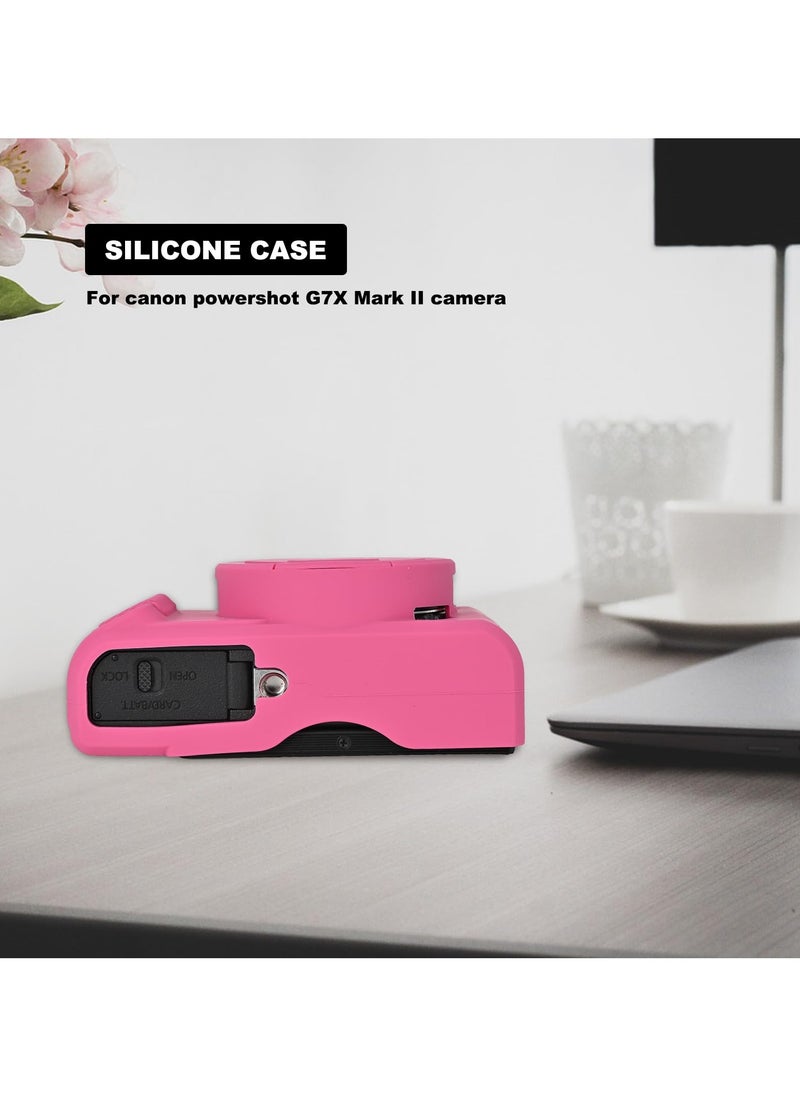 Generic Silicone Gel Camera Case for Canon PowerShot G7x Mark II Protective Rubber Soft Camera Cover Bag (Rose)  - Image 5