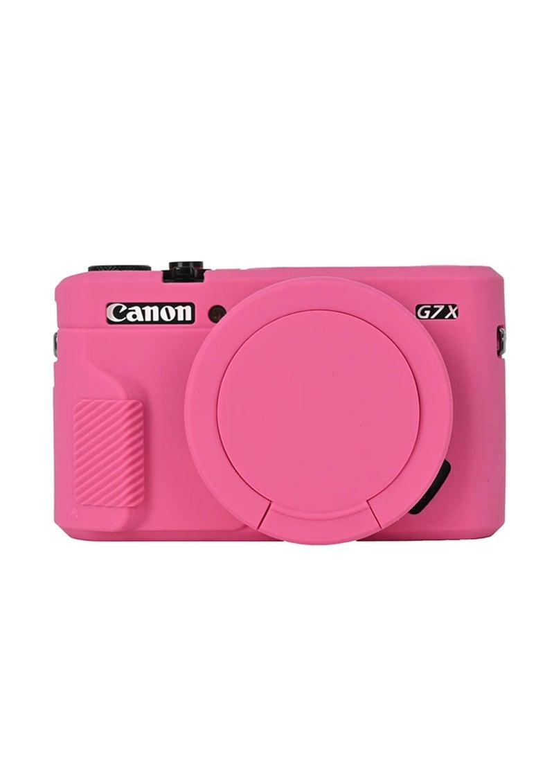 Generic Silicone Gel Camera Case for Canon PowerShot G7x Mark II Protective Rubber Soft Camera Cover Bag (Rose)  - Image 2