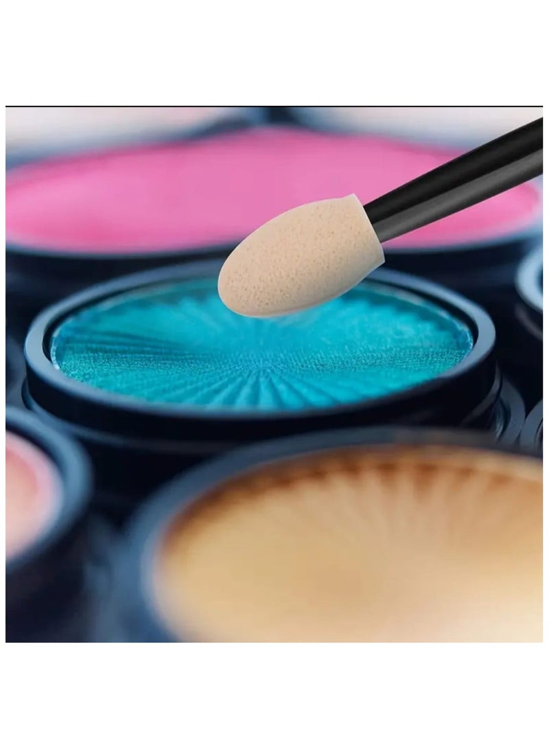 BOLREUS 40 Pcs Dual-Ended Eyeshadow Applicator, Disposable Eyeshadow Brush Set, Sponge Brushes, Eye makeup Brushes - Image 3