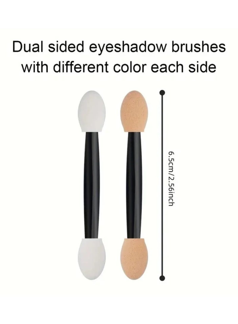 BOLREUS 40 Pcs Dual-Ended Eyeshadow Applicator, Disposable Eyeshadow Brush Set, Sponge Brushes, Eye makeup Brushes - Image 2