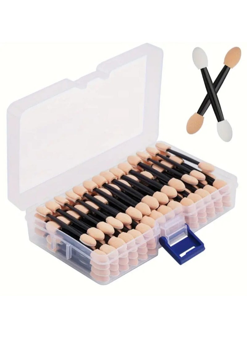 BOLREUS 40 Pcs Dual-Ended Eyeshadow Applicator, Disposable Eyeshadow Brush Set, Sponge Brushes, Eye makeup Brushes - Image 4