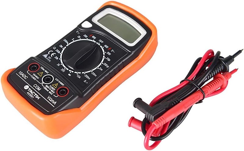 Tactix Digital Multi Meter Orange and Black 403001 - Image 3
