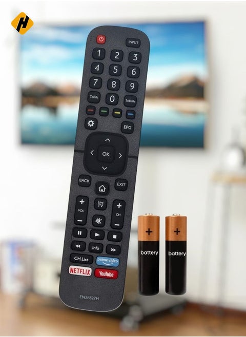 Remote Control Replacement for Hisense 4K UHD TV 58A7100F 65A7100F 43A7100F 50A7100F A7100F 55A7100F 75A7100F with battery